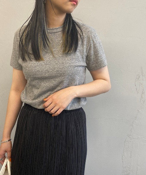 THE SHINZONE（ザ　シンゾーン）の「[THE SHINZONE/ザ シンゾーン] クルーネックTシャツ（Tシャツ/カットソー・レディース・グレー/ブラック/ホワイト・F）」の3枚目の写真