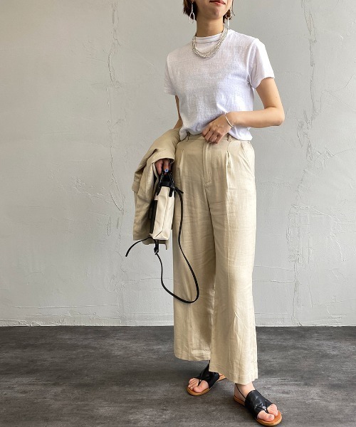 THE SHINZONE（ザ　シンゾーン）の「[THE SHINZONE/ザ シンゾーン] クルーネックTシャツ（Tシャツ/カットソー・レディース・グレー/ブラック/ホワイト・F）」の7枚目の写真