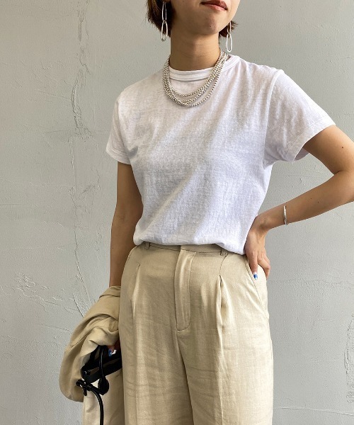 THE SHINZONE（ザ　シンゾーン）の「[THE SHINZONE/ザ シンゾーン] クルーネックTシャツ（Tシャツ/カットソー・レディース・グレー/ブラック/ホワイト・F）」の16枚目の写真