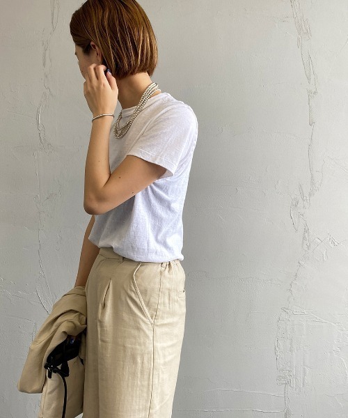 THE SHINZONE（ザ　シンゾーン）の「[THE SHINZONE/ザ シンゾーン] クルーネックTシャツ（Tシャツ/カットソー・レディース・グレー/ブラック/ホワイト・F）」の19枚目の写真