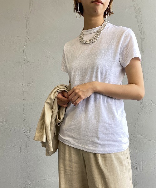 THE SHINZONE（ザ　シンゾーン）の「[THE SHINZONE/ザ シンゾーン] クルーネックTシャツ（Tシャツ/カットソー・レディース・グレー/ブラック/ホワイト・F）」の4枚目の写真