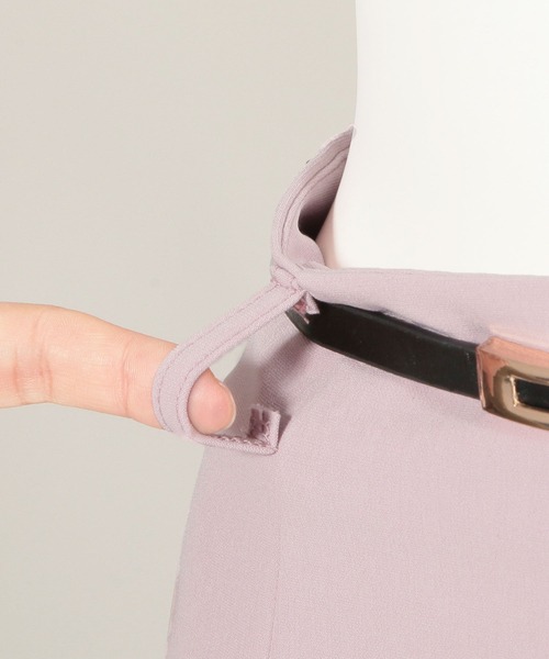 Julia Boutique（ジュリアブティック）の「選べるショート丈・ミディアム丈 ベルト付きタイトスカート/21066（スカート・レディース・ネイビー/ピンク/ブラック/ホワイト/ボルドー/ベージュ・ONE）」の13枚目の写真