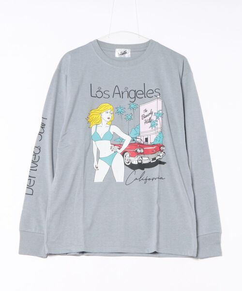 ARCHIVER(アーカイバ)の「【Bl】レギュラーシルエット長袖プリントTシャツ(Tシャツ/カットソー・レディース・ホワイト/ブラック/グレー/オレンジ・LARGE/MEDIUM)」の1枚目の写真