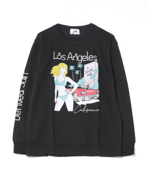 ARCHIVER(アーカイバ)の「【Bl】レギュラーシルエット長袖プリントTシャツ(Tシャツ/カットソー・レディース・ホワイト/ブラック/グレー/オレンジ・LARGE/MEDIUM)」の3枚目の写真