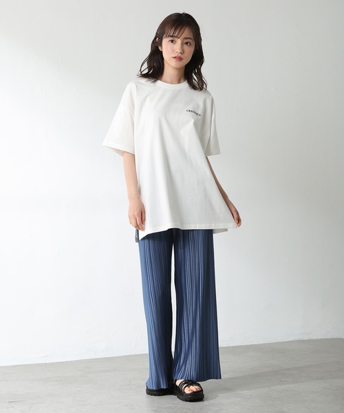 Honeys（ハニーズ）の「フォトプリントＴシャツ（Tシャツ/カットソー・レディース・ブラック/ホワイト×ブラック/オレンジ/ホワイト/グリーン・M/S/L）」の13枚目の写真