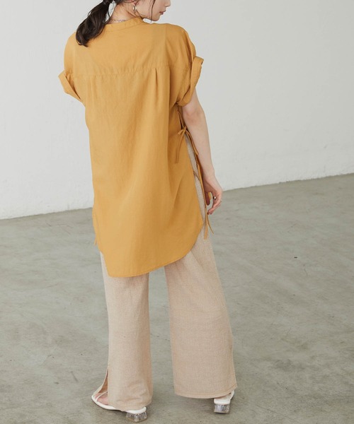 BONLECILL（ボンルシール）の「リネンジャガードサイドスリットフレアパンツ（その他パンツ・レディース・ベージュ/ブラウン/アイボリー/チャコール・FREE）」の19枚目の写真