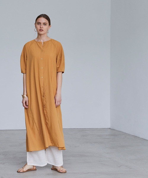 BONLECILL（ボンルシール）の「リネンジャガードサイドスリットフレアパンツ（その他パンツ・レディース・ベージュ/ブラウン/アイボリー/チャコール・FREE）」の10枚目の写真