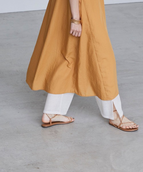 BONLECILL（ボンルシール）の「リネンジャガードサイドスリットフレアパンツ（その他パンツ・レディース・ベージュ/ブラウン/アイボリー/チャコール・FREE）」の16枚目の写真