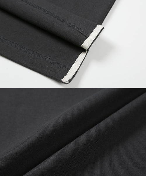 jiggys shop（ジギーズショップ）の「米綿天竺 ルーズシルエット 半袖 ボートネック バスクTシャツ（Tシャツ/カットソー・メンズ・ホワイト×ネイビー/カーキ/ブラック/ホワイト・LARGE/MEDIUM）」の17枚目の写真