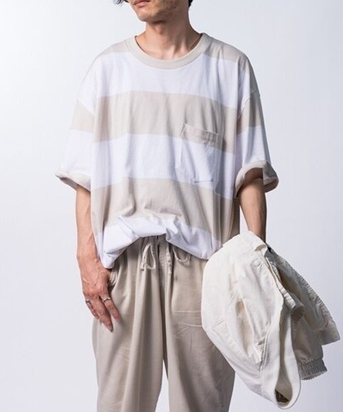 GAP(ギャップ)の「ストライプクルーネックtシャツ(Tシャツ/カットソー・メンズ・ネイビー/ホワイト/その他/ライトグリーン/ブルー・S/M/XS/XL/L/XXS)」の5枚目の写真