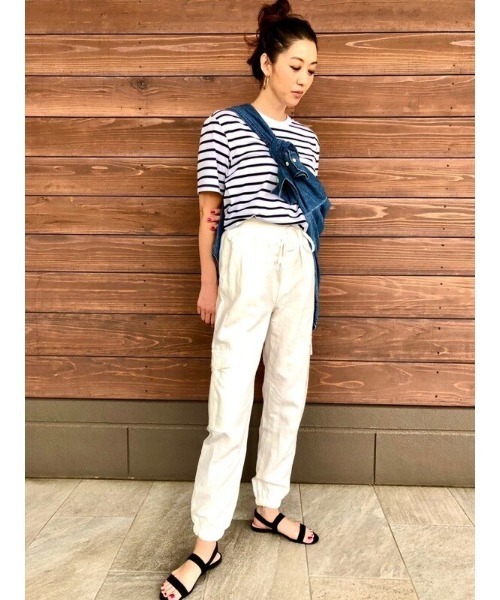GAP(ギャップ)の「ストライプクルーネックtシャツ(Tシャツ/カットソー・メンズ・ネイビー/ホワイト/その他/ライトグリーン/ブルー・S/M/XS/XL/L/XXS)」の14枚目の写真
