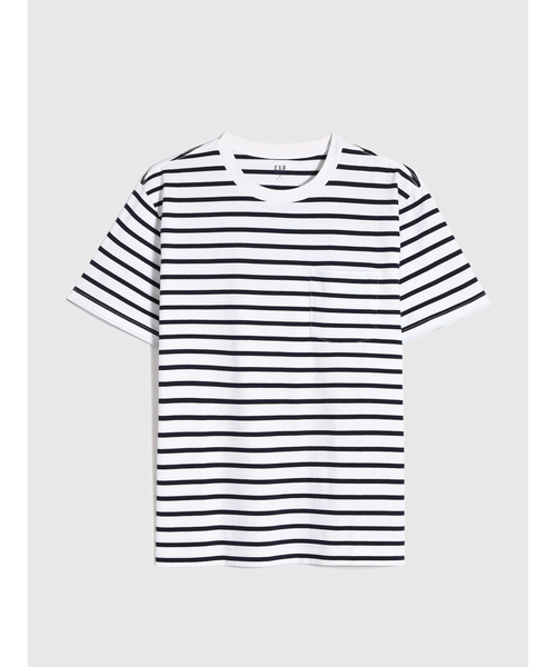 GAP(ギャップ)の「ストライプクルーネックtシャツ(Tシャツ/カットソー・メンズ・ネイビー/ホワイト/その他/ライトグリーン/ブルー・S/M/XS/XL/L/XXS)」の8枚目の写真