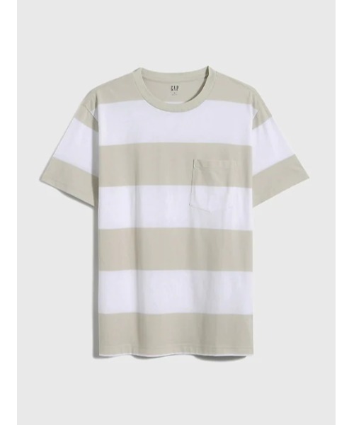 GAP(ギャップ)の「ストライプクルーネックtシャツ(Tシャツ/カットソー・メンズ・ネイビー/ホワイト/その他/ライトグリーン/ブルー・S/M/XS/XL/L/XXS)」の7枚目の写真