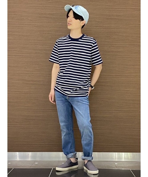 GAP(ギャップ)の「ストライプクルーネックtシャツ(Tシャツ/カットソー・メンズ・ネイビー/ホワイト/その他/ライトグリーン/ブルー・S/M/XS/XL/L/XXS)」の17枚目の写真