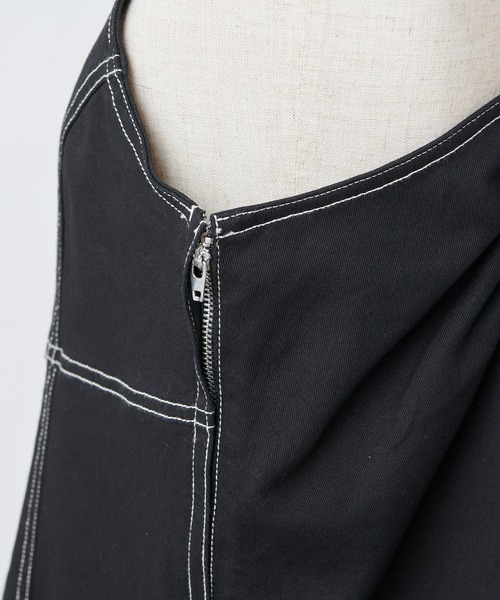 one after another NICE CLAUP(ワンアフターアナザーナイスクラップ)の「デニムミニキャミソールワンピース(ワンピース・レディース・ブラック/ネイビー/アイボリー・FREE)」の16枚目の写真