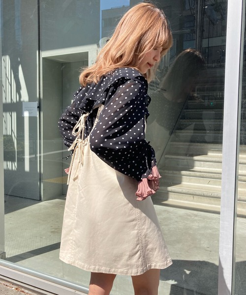 one after another NICE CLAUP(ワンアフターアナザーナイスクラップ)の「デニムミニキャミソールワンピース(ワンピース・レディース・ブラック/ネイビー/アイボリー・FREE)」の21枚目の写真