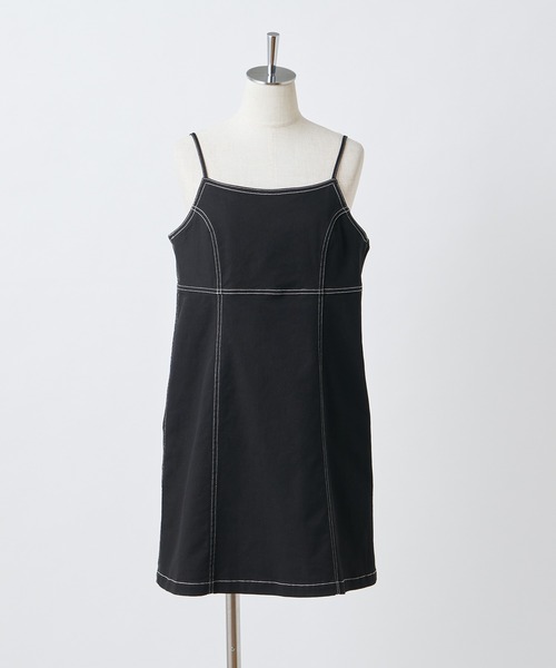 one after another NICE CLAUP(ワンアフターアナザーナイスクラップ)の「デニムミニキャミソールワンピース(ワンピース・レディース・ブラック/ネイビー/アイボリー・FREE)」の22枚目の写真