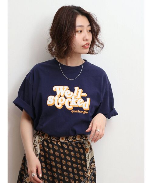 Ungrid（アングリッド）の「カラーロゴTee（Tシャツ/カットソー・レディース・ネイビー/レッド/オフホワイト・FREE）」の6枚目の写真