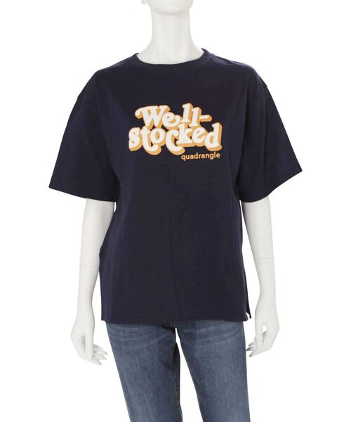 Ungrid（アングリッド）の「カラーロゴTee（Tシャツ/カットソー・レディース・ネイビー/レッド/オフホワイト・FREE）」の5枚目の写真