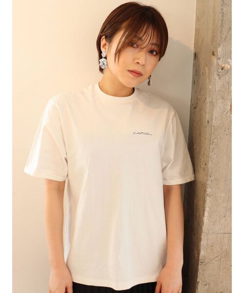 MURUA（ムルーア）の「【MURUA×古塔つみ】ショートヘアガールTシャツ（Tシャツ/カットソー・レディース・ホワイト/ブラック・FREE）」の14枚目の写真