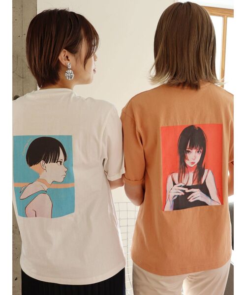 MURUA（ムルーア）の「【MURUA×古塔つみ】ショートヘアガールTシャツ（Tシャツ/カットソー・レディース・ホワイト/ブラック・FREE）」の17枚目の写真
