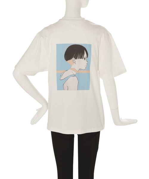 MURUA（ムルーア）の「【MURUA×古塔つみ】ショートヘアガールTシャツ（Tシャツ/カットソー・レディース・ホワイト/ブラック・FREE）」の12枚目の写真