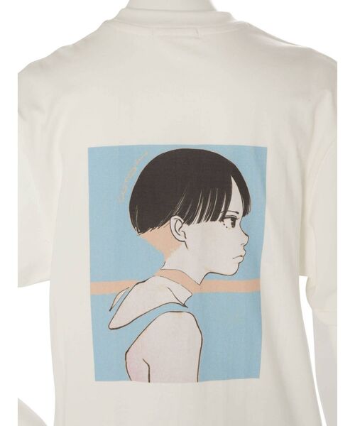 MURUA（ムルーア）の「【MURUA×古塔つみ】ショートヘアガールTシャツ（Tシャツ/カットソー・レディース・ホワイト/ブラック・FREE）」の18枚目の写真