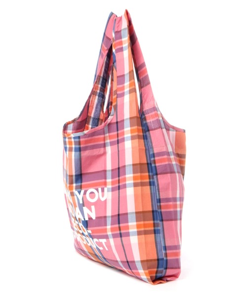 Lilas Campbell（リラキャンベル）の「【Lilas Campbell(リラ・キャンベル)】IND CHECKBAG（エコバッグ/サブバッグ・レディース・ピンク/オレンジ/ブルー・FREE）」の7枚目の写真