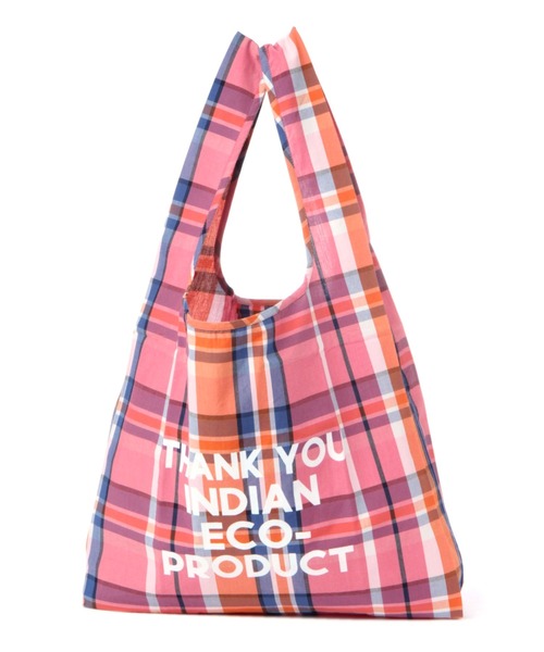 Lilas Campbell（リラキャンベル）の「【Lilas Campbell(リラ・キャンベル)】IND CHECKBAG（エコバッグ/サブバッグ・レディース・ピンク/オレンジ/ブルー・FREE）」の16枚目の写真