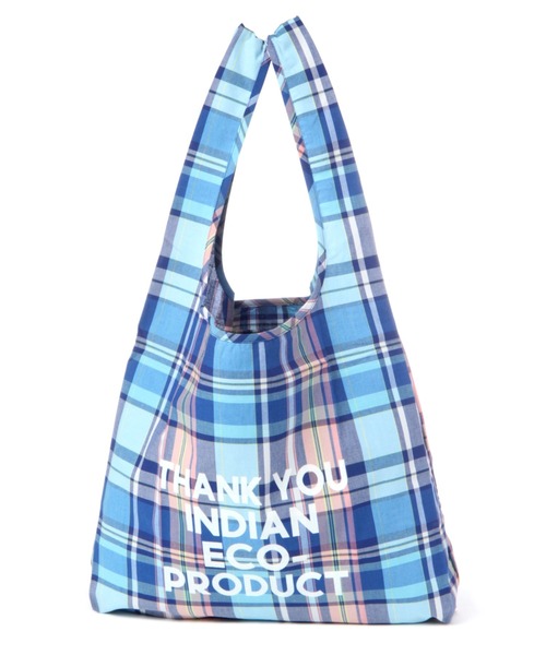 Lilas Campbell（リラキャンベル）の「【Lilas Campbell(リラ・キャンベル)】IND CHECKBAG（エコバッグ/サブバッグ・レディース・ピンク/オレンジ/ブルー・FREE）」の18枚目の写真