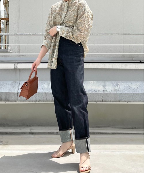 CIAOPANIC（チャオパニック）の「バンドカラーシアーレースシャツ（シャツ/ブラウス・レディース・オフホワイト/イエロー・FREE）」の22枚目の写真