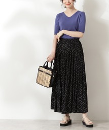 N.（N. Natural Beauty Basic） | パウダーサテンロングスカート(スカート)
