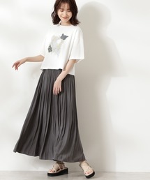 N.（N. Natural Beauty Basic） | パウダーサテンロングスカート(スカート)