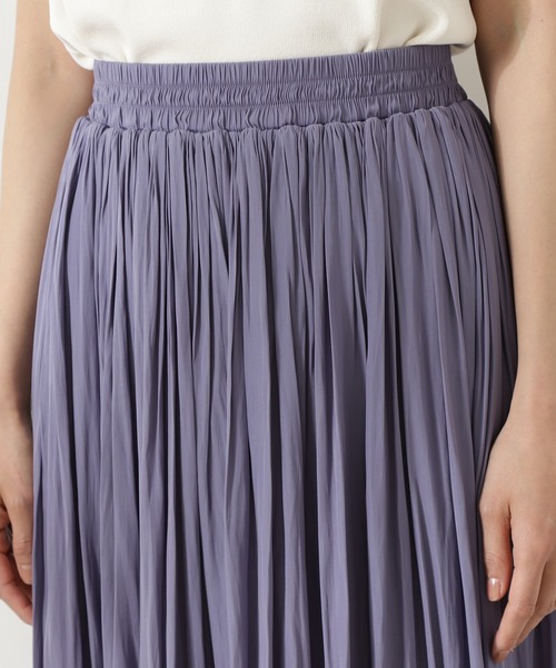 N.（N. Natural Beauty Basic）（エヌエヌナチュラルビューティーベーシック）の「パウダーサテンロングスカート（スカート・レディース・パープル/グレー/ブラック系その他/グレー系その他・MEDIUM）」の14枚目の写真