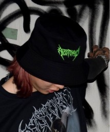 AZS TOKYO | AZS TOKYO/アザストーキョー/"THRASH METAL" LOGO BUCKET (BLACKxNEON)(ハット)