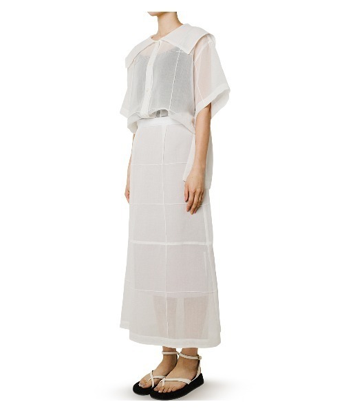 LE CIEL BLEU（ルシェルブルー）の「Organza Big Collar Shirt（シャツ 