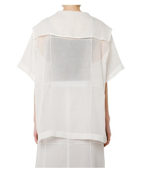 LE CIEL BLEU（ルシェルブルー）の「Organza Big Collar Shirt（シャツ 