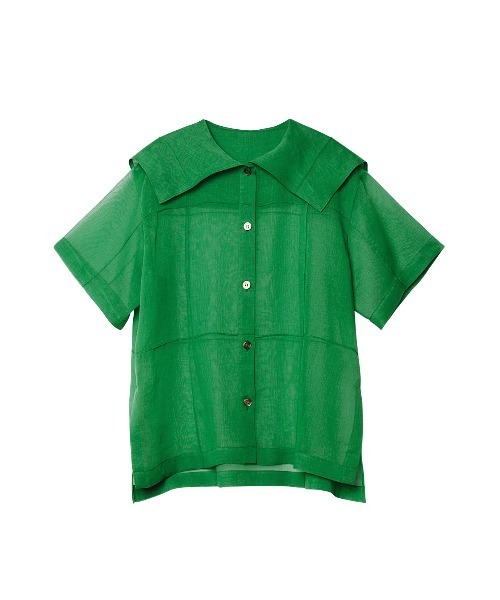 LE CIEL BLEU（ルシェルブルー）の「Organza Big Collar Shirt（シャツ 