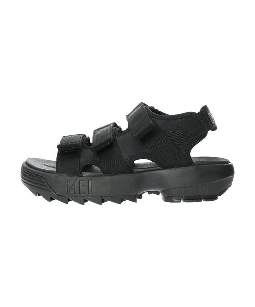 MEI（メイ）の「・MEI リサイクルナイロンベルトサンダル＊（サンダル・レディース・ブラック・M/L）」の6枚目の写真