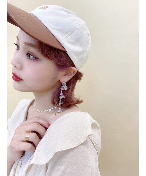 JUMELLE（ジュメロ）の「ビーズピアス（ピアス（両耳用）・レディース・ピンク/クリア・FREE）」の8枚目の写真