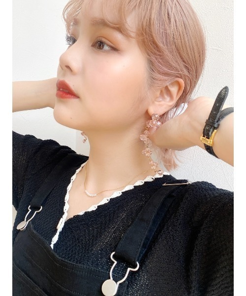 JUMELLE（ジュメロ）の「ビーズピアス（ピアス（両耳用）・レディース・ピンク/クリア・FREE）」の17枚目の写真