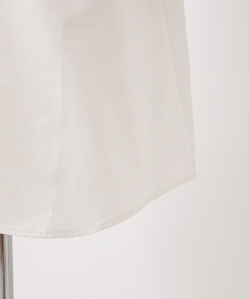 one after another NICE CLAUP（ワンアフターアナザーナイスクラップ）の「【Web限定】配色フリルシャツミニワンピース（チュニック・レディース・ブラック/ベージュ/オフホワイト・FREE）」の9枚目の写真