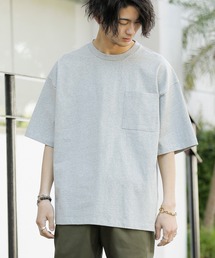ヘビーウェイト コットン 10.2オンス オーバーサイズ ビッグ Tシャツ 半袖 胸ポケット付き
