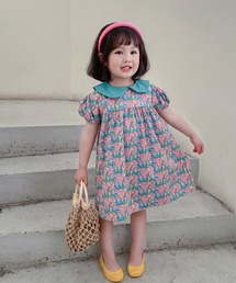 キッズのワンピース グリーン カーキ 緑色系 花柄 ボタニカル柄 ファッション通販 Zozotown