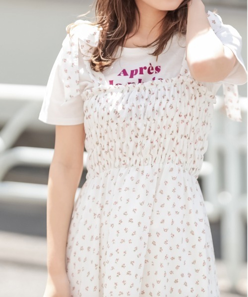 OLIVE des OLIVE（オリーブデオリーブ）の「OliveベーシックTシャツⅡ（Tシャツ/カットソー・レディース・オフホワイト/サックスブルー/ライトブラウン/ラベンダー/グレイッシュベージュ・FREE）」の7枚目の写真