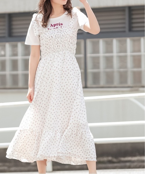 OLIVE des OLIVE（オリーブデオリーブ）の「OliveベーシックTシャツⅡ（Tシャツ/カットソー・レディース・オフホワイト/サックスブルー/ライトブラウン/ラベンダー/グレイッシュベージュ・FREE）」の9枚目の写真