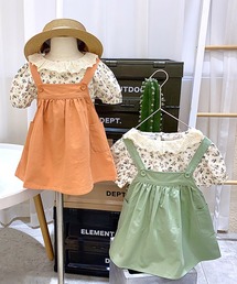 キッズのワンピース グリーン カーキ 緑色系 花柄 ボタニカル柄 ファッション通販 Zozotown