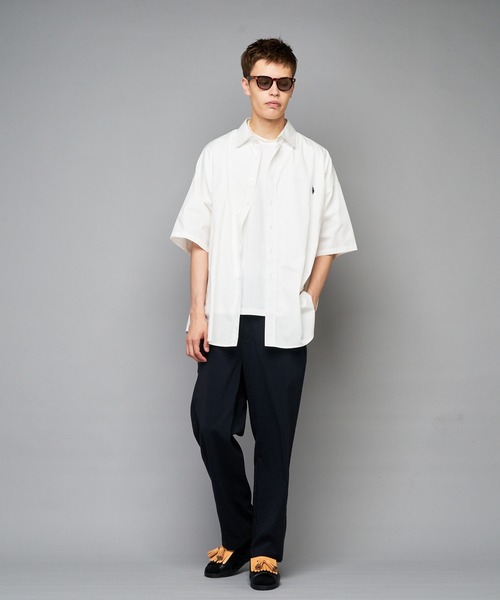 U.S. POLO ASSN.（ユーエスポロアッスン）の「【U.S. POLO ASSN. /ユーエスポロアッスン】別注ワンポイント刺繍ロゴビッグシルエットシャツ/WEB限定（シャツ/ブラウス・メンズ・ホワイト/ベージュ/オレンジ/インディゴブルー/ライトインディゴブルー/グレー・MEDIUM/LARGE/X-LARGE）」の10枚目の写真