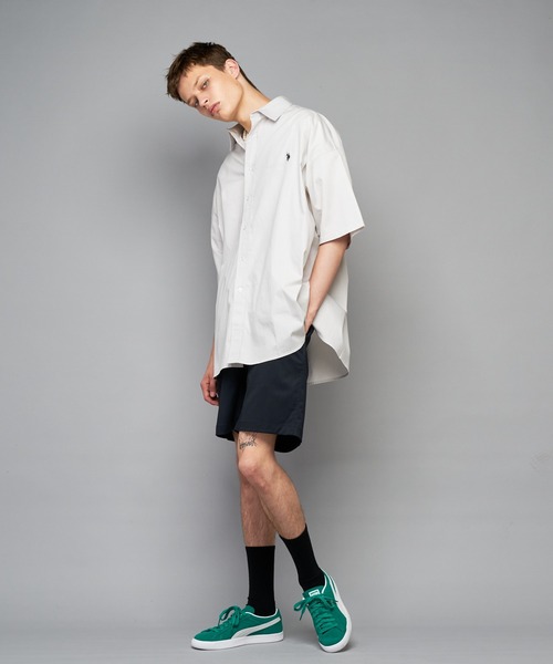 U.S. POLO ASSN.（ユーエスポロアッスン）の「【U.S. POLO ASSN. /ユーエスポロアッスン】別注ワンポイント刺繍ロゴビッグシルエットシャツ/WEB限定（シャツ/ブラウス・メンズ・ホワイト/ベージュ/オレンジ/インディゴブルー/ライトインディゴブルー/グレー・MEDIUM/LARGE/X-LARGE）」の21枚目の写真