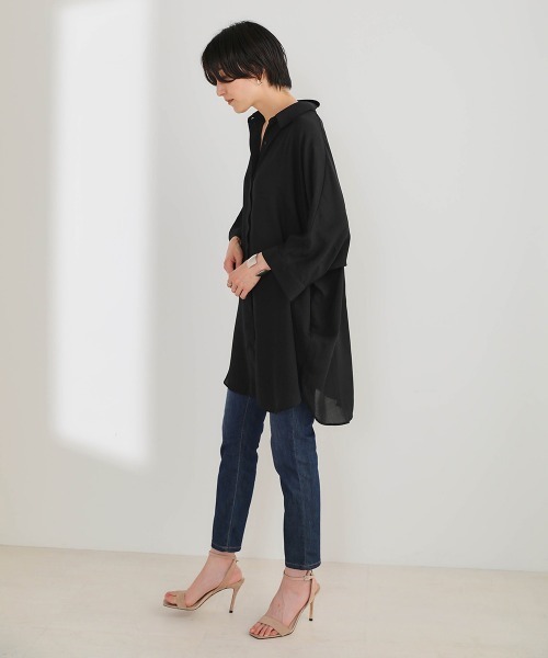 Bou Jeloud（ブージュルード）の「バックボタンシャツチュニック（シャツ/ブラウス・レディース・ブラック/ベージュ/オフホワイト・38）」の10枚目の写真